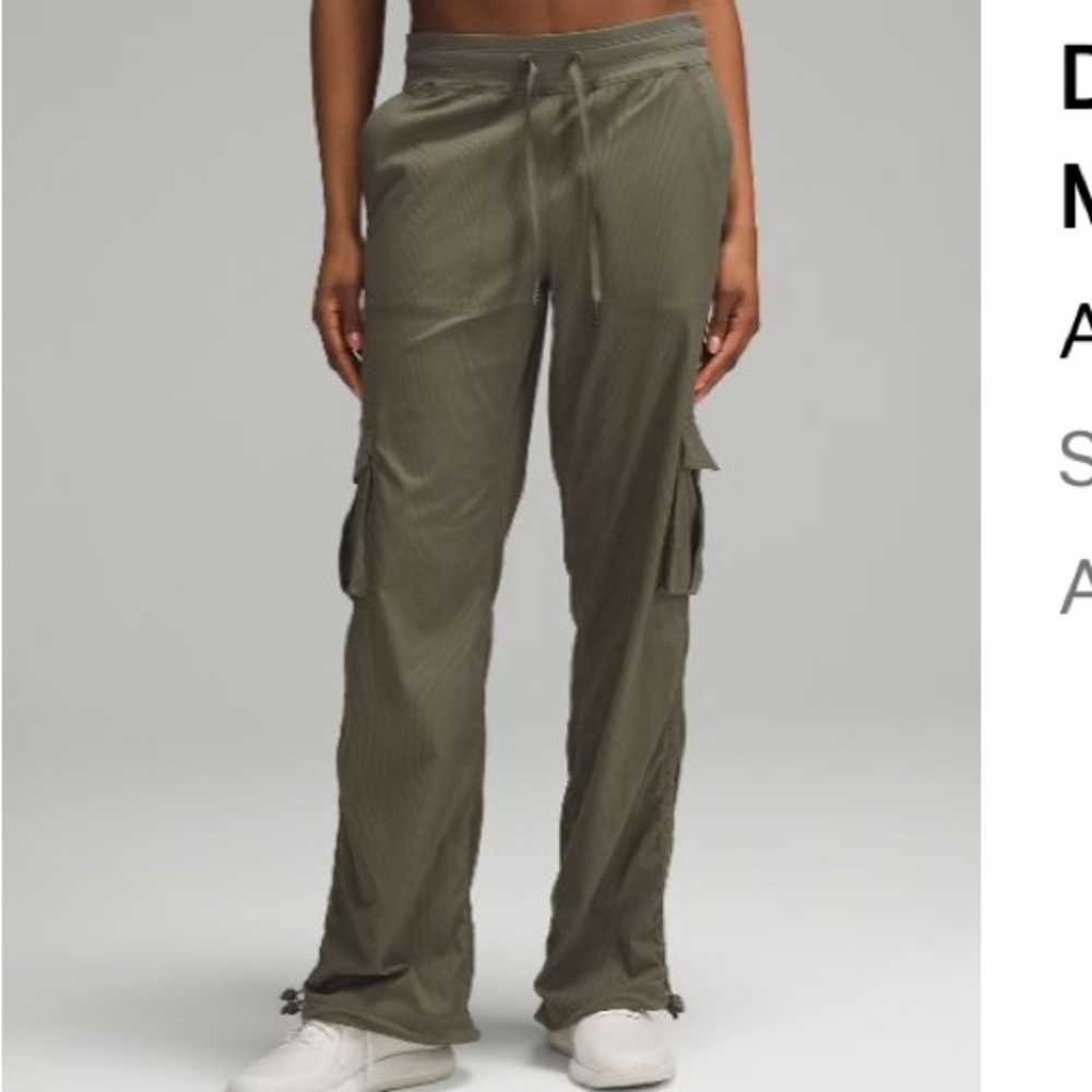 lululemon athletica Army Green mid rise dance studio Cargo Track Pants